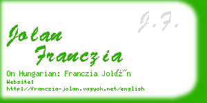 jolan franczia business card